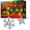 imageGovee Christmas Ornaments for Govee Christmas Lights 30Pcs Clear Wire Clips Supports Models H70C2 H70C4 H70C5 H70C7 H70C9 Includes 15pcs Clear Snowflakes and 15pcs Stars for Decor