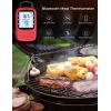 imageGovee Bluetooth Meat Thermometer Wireless Meat Thermometer for Smoker Oven Digital Grill Thermometer with 2 Probes Timer Mode Smart LCD Backlight BBQ Thermometer for Cooking Turkey Fish BeefRed