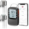 imageGovee Bluetooth Meat Thermometer Wireless Meat Thermometer for Smoker Oven Digital Grill Thermometer with 2 Probes Timer Mode Smart LCD Backlight BBQ Thermometer for Cooking Turkey Fish BeefBlack