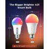 imageGovee 1600 Lumens Smart Light Bulbs A21 LED Bulbs 100W Equivalent for Living Room RGBWW Color Changing Light Bulbs Compatible with Matter Alexa amp SmartThings CRI 90 E26 Base 24GHz Only 2Pack