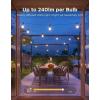 imageGovee Outdoor Chromatic String Lights 656ft RGBIC Outdoor Lights 55 RGB LEDs per Bulb UniIC Control 111 Scenes IP67 Waterproof String lights compatible with Alexa Google Matter App Control656ft