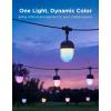 imageGovee Outdoor Chromatic String Lights 656ft RGBIC Outdoor Lights 55 RGB LEDs per Bulb UniIC Control 111 Scenes IP67 Waterproof String lights compatible with Alexa Google Matter App Control656ft