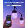 imageGovee Outdoor Chromatic String Lights 656ft RGBIC Outdoor Lights 55 RGB LEDs per Bulb UniIC Control 111 Scenes IP67 Waterproof String lights compatible with Alexa Google Matter App Control328ft