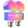 imageGovee 1600 Lumens Smart Light Bulbs A21 LED Bulbs 100W Equivalent for Living Room RGBWW Color Changing Light Bulbs Compatible with Matter Alexa amp SmartThings CRI 90 E26 Base 24GHz Only 2Pack