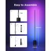 imageGovee Floor Lamp 3 Lite Smart RGBIC LED Corner Lamp Compatible with Alexa SmartThings Matter 1400lm Dimmable Color Changing Tall Standing Light with Music Sync for Living Room Bedroom Gaming Room
