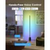 imageGovee Floor Lamp 3 Lite Smart RGBIC LED Corner Lamp Compatible with Alexa SmartThings Matter 1400lm Dimmable Color Changing Tall Standing Light with Music Sync for Living Room Bedroom Gaming Room