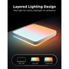 image:imageGovee Smart Ceiling Light Pro 18 Inch 4800LM RGBICWW LED Ceiling Light Fixture Flush Mount Light Fixture DIY Colors Works with Alexa Matter 2700K6500K Lights for Living Room Bedroom 1 PackSquare