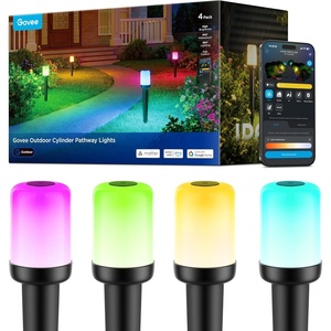 image:imageGovee Outdoor Cylinder Pathway Lights 8 Pack 425lm Patio Lights IP67 Waterproof 60 Preset Scene Modes Outdoor Decor for Path Patio Garden Lawn Compatible with Alexa Google Assistant Matter4