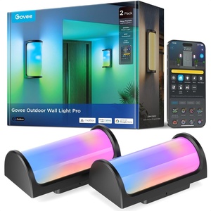 image:imageGovee Outdoor Wall Lights Pro 2 Pack 2000LM RGBICWW 72Zone Customization MusicSync IP67 Waterproof for Outdoor Decor Porch Garage Yard Patio Compatible with Alexa Google Home and Matter