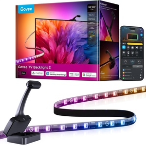 image:imageGovee TV Backlight 3 with Dual 4MP Lens 118ft RGBWIC LED Strip Lights Sync to Screen for 5565 inch TVs 60 LEDsm Smart AI Color Filter for MovieGame App amp Voice Control MatterAlexa Support118FT for 5565 TV