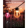 image:imageGovee Outdoor Solar String Lights 33ft RGBICW Outdoor Lights with 8 Dimmable LED Shatterproof Bulbs 112 Modes amp APP Control IP67 Waterproof Patio Lights for Garden Backyard Camping Bluetooth