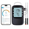 image:imageGovee Digital WiFi Meat Thermometer for Grilling amp Smoking Wireless Meat Thermometer with 2 Thin Probes Timer amp Alert LCD Backlight Bluetooth Food Thermometer for Ovens BBQs Cooking Turkey BeefBT Black 2Probes